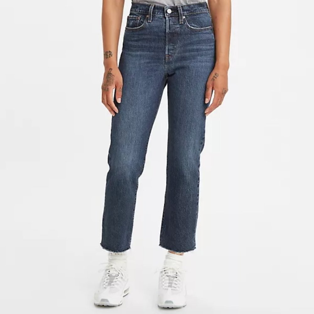 Levi's Wedgie Straight Jeans Salsa Roll Dark Wash 24